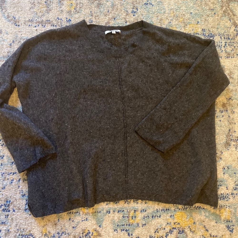 Grey Madewell crew neck wool sweater